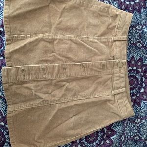 Tan corduroy skirt. Button-down. New never worn.